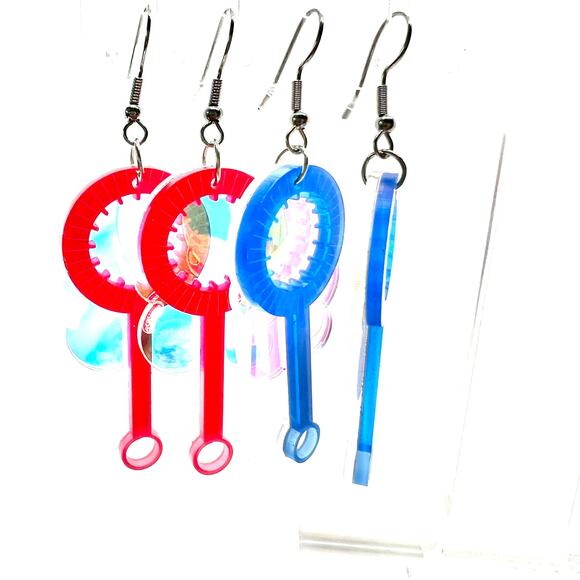 Bubble Wand Earrings - Summer Earrings - Bubble Accessories - Party Earrings - Picture 10 of 11